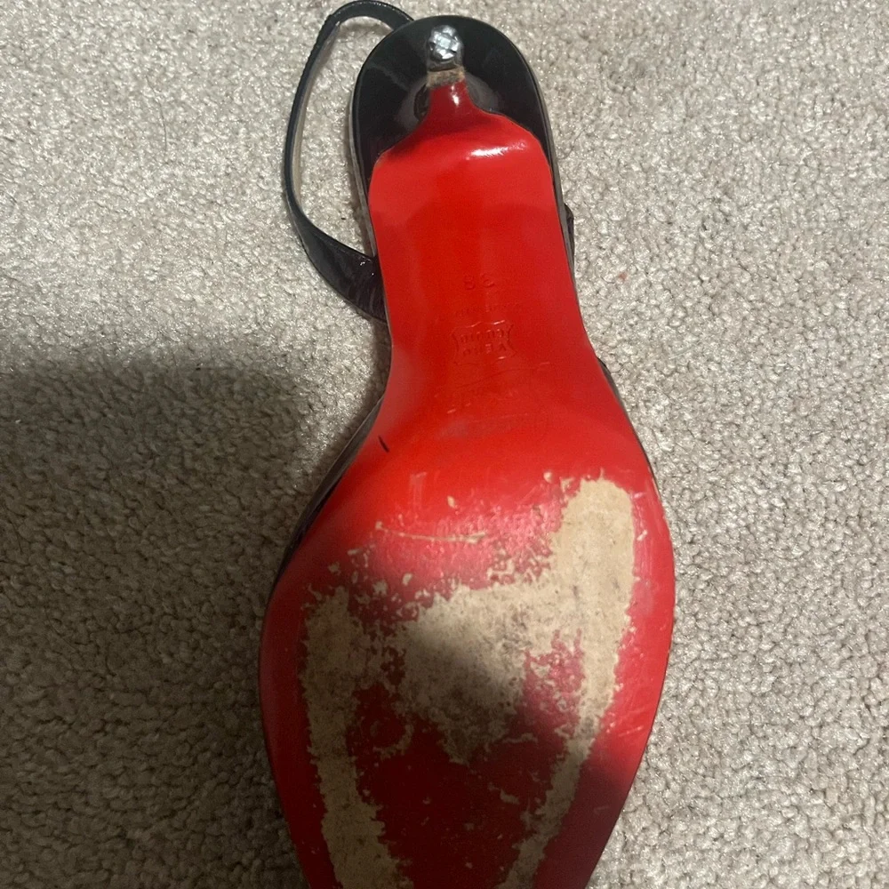 Christian Louboutin Black Patent Leather Heels - Picture 12 of 16